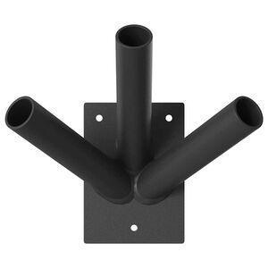 vidaXL Supporto per Bandiera Nero 10.5 x 7.5 x 0.2 cm Acciaio