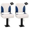 vidaXL Sedili per Barca 2pz con Supporto Girevole 360&deg;