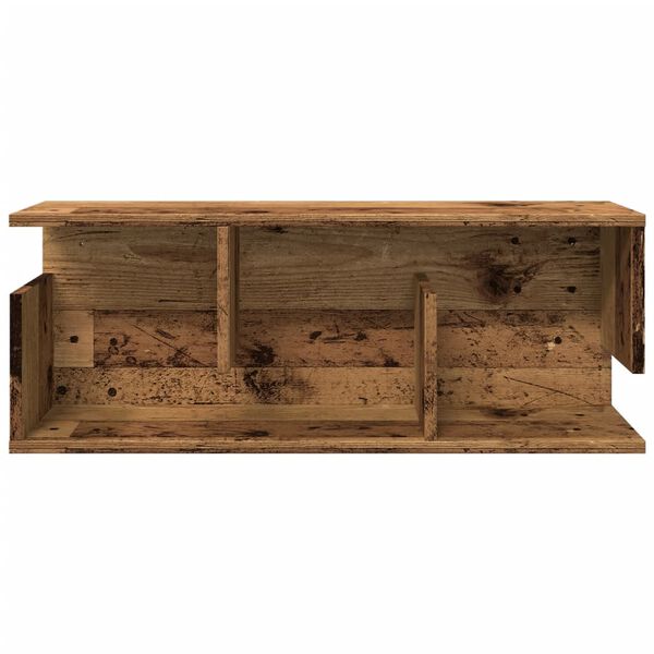 vidaXL Mobile a Parete 80x20x30 cm Legno Antico in Legno Multistrato
