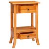 vidaXL Tavolo consolle con cassetto Naturale 50,5 x 30 x 75,5 cm