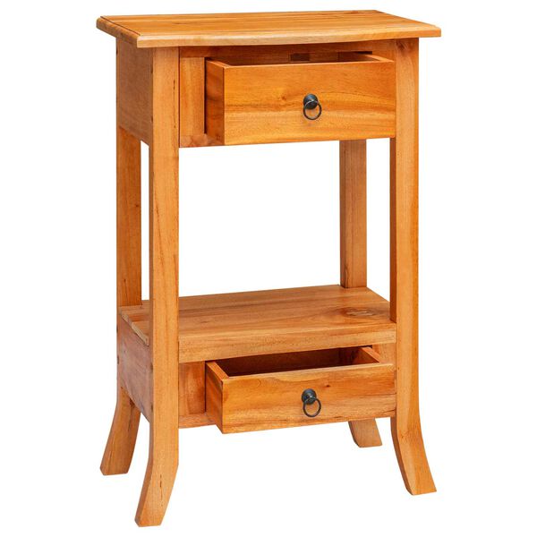 vidaXL Tavolo consolle con cassetto Naturale 50,5 x 30 x 75,5 cm