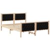 vidaXL Struttura del letto Nero 140 x 190 cm Pino massello