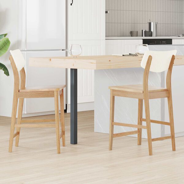 vidaXL Sedie da pranzo 2 pcs Naturale 48 x 49 x 95 cm