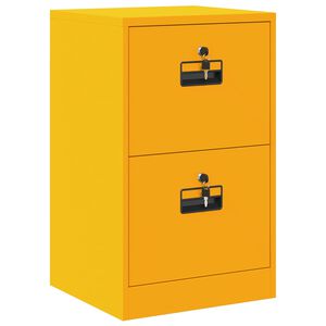 vidaXL Armadio per File con cassetto Giallo senape 44 x 50 x 106.5 cm