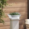 vidaXL Vaso da giardino 5 pcs Argento 40 x 40 x 15 cm