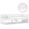 vidaXL Divano Letto con Materasso 90x200 cm Bianco in Legno di Pino