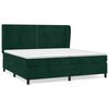 vidaXL Giroletto a Molle con Materasso Verde Scuro 200x200 cm Velluto