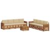 vidaXL Set di divani da esterno 9 pz Naturale e Beige