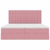 vidaXL Letto con Contenitore con materasso Rosa 180 x 200 cm Velluto