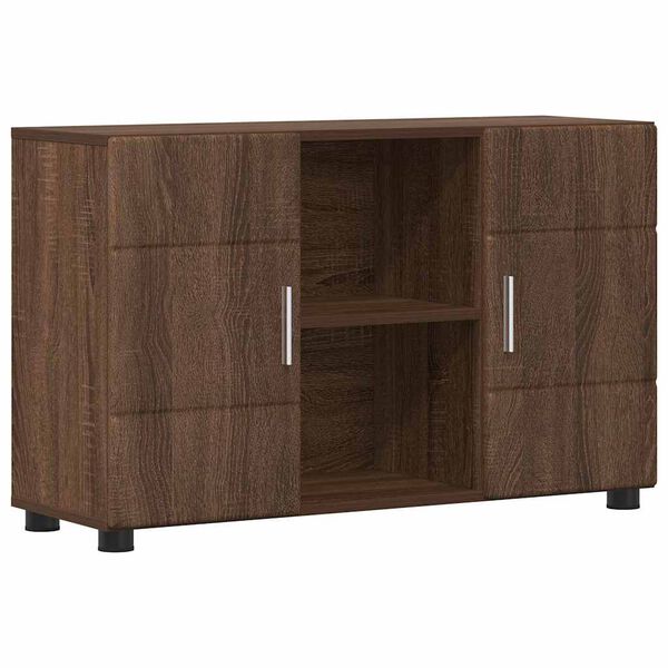 vidaXL Credenza Rovere Marrone 88,5 x 30,5 x 55,5 cm Legno multistrato