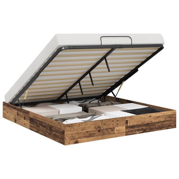 vidaXL Letto ottomano Legno vecchio 160 x 200 cm Legno ingegnerizzato