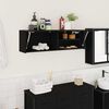 vidaXL Mobile da Bagno a Parete Nero 100x25x30 cm in Truciolato