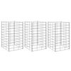 vidaXL Fioriere Rialzate a Gabbione 3 pz 30x30x50 cm in Ferro