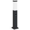 vidaXL Lampada a paletto con sensore 50 cm Nera IP44