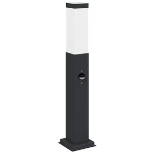 vidaXL Lampada a paletto con sensore 50 cm Nera IP44