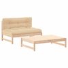vidaXL Set Divani da Giardino 2 pz con Cuscini in Legno Massello