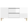 vidaXL Mobile Porta TV Bianco Lucido 102x44,5x50 cm Legno Multistrato