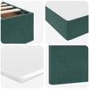 vidaXL Letto con Contenitore Verde Scuro 160 x 200 cm Velluto