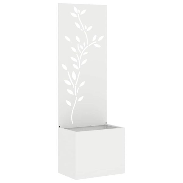 vidaXL Schermo per privacy in giardino Floreale Bianco 50 x 140 cm