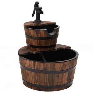 vidaXL Fontana d'Acqua con Pompa 44,5x44,5x58 cm Legno Massello Abete