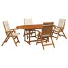 vidaXL Set da pranzo da esterno con ombrellone 6 pz 4-Posti
