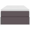 vidaXL Letto con contenitore e materasso Grigio 100 x 200 cm