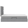 vidaXL Letto con contenitore e LED con led Grigio chiaro 120 x 190 cm