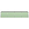 vidaXL Fioriera Verde Pastello 195 x 100 x 45 cm Acciaio zincato