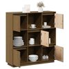 vidaXL Credenza Marrone Ambrato 110,5x35x117 cm Legno Massello di Pino