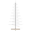 vidaXL Albero di Natale in Metallo con Base in Legno Nero 210 cm