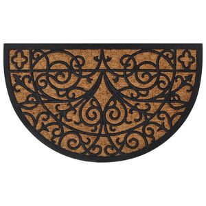 vidaXL Zerbino Mezzo Rotondo 45x75 cm in Gomma e Fibra di Cocco
