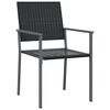 vidaXL Sedie da Giardino 6 pz Nere 54x62,5x89 cm in Polyrattan