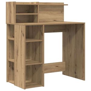 vidaXL Scrivania Rovere artigianale Legno ingegnerizzato