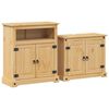 vidaXL Set Mobili da Bagno 2 pz Corona in Legno Massello di Pino