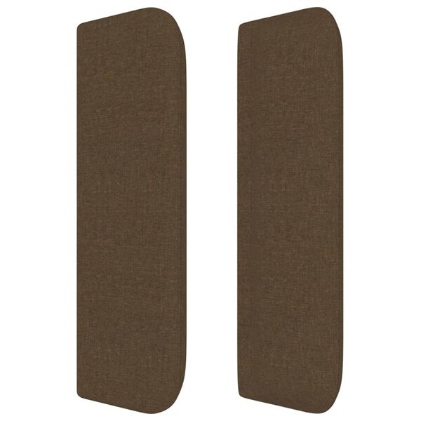 vidaXL Testiera ad Orecchio Marrone Scuro 183x16x78/88 cm in Tessuto