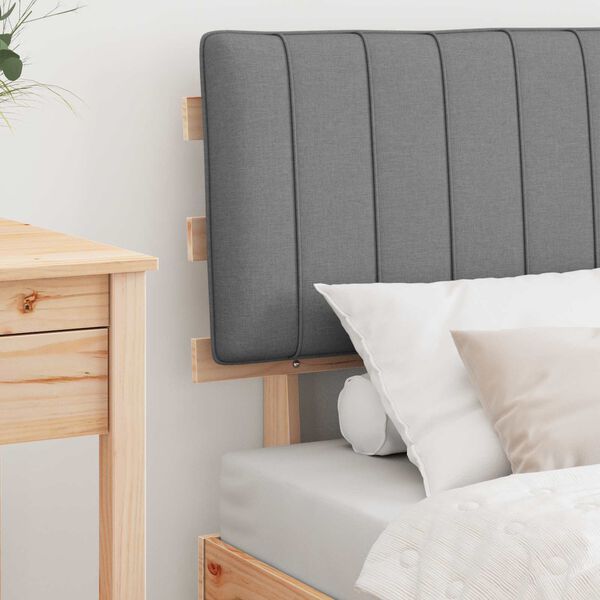 vidaXL Letto con Testiera Rivestita Grigio chiaro 80 x 200 cm