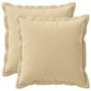 vidaXL Federa 2 pz HOUTEN Beige 45 x 45 cm Poliestere