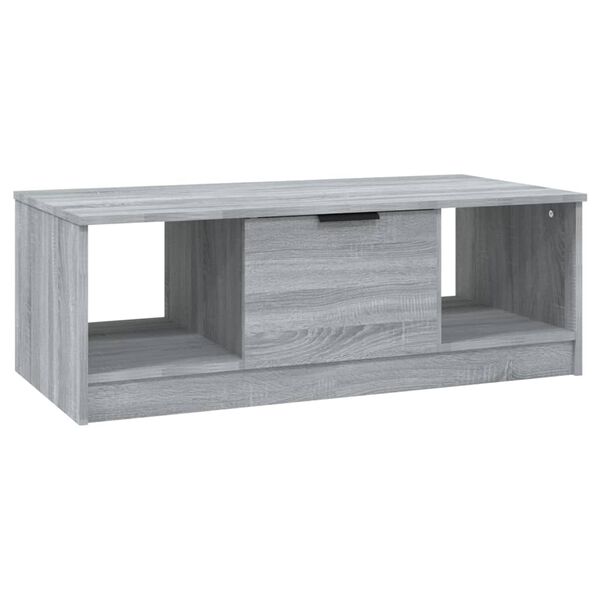 vidaXL Tavolino da Salotto Grigio Sonoma 102x50x36cm Legno Multistrato