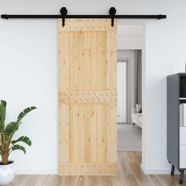 vidaXL Porta NARVIK Naturale 85 x 210 cm Legno di pino solido