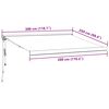 vidaXL Tenda da Sole Retrattile Automatica Bordò 300x250 cm