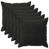 vidaXL Federa 6 pcs HOUTEN Nero 65 x 65 cm Velluto