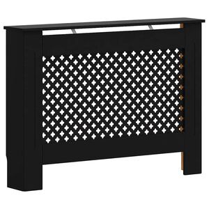 vidaXL Copertura per Radiatore Nera 112x19x81,5 cm in MDF