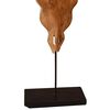 vidaXL Scultura Teschio di Toro in Teak 66x15x88 cm