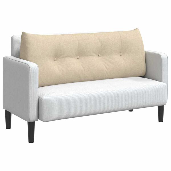 vidaXL Cuscino per Schiena Crema 120 x 24 x 50 cm Tessuto