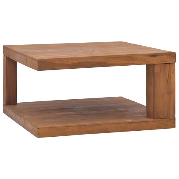 vidaXL Tavolino da Salotto 65x65x33 cm in Legno Massello di Teak