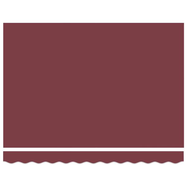 vidaXL Tenda Retrattile Borgogna 350 x 250 cm Poliestere e Metallo