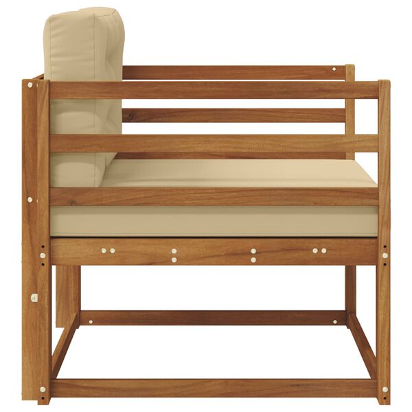 vidaXL Divano centrale per esterno Legno di Acacia Massello Naturale