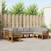 vidaXL Set di divani da esterno 9 pcs Grigio Naturale e Chiaro