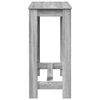 vidaXL Tavolo da Bar Grigio Sonoma 102x50x103,5cm in Legno Multistrato