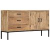 vidaXL Credenza 140x35x75 cm in Legno Massello di Mango
